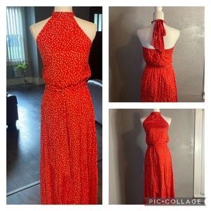 Halter polka dot sun dress